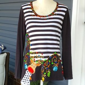 Berek Christmas Holiday Sweater Tunic Women's Size Small